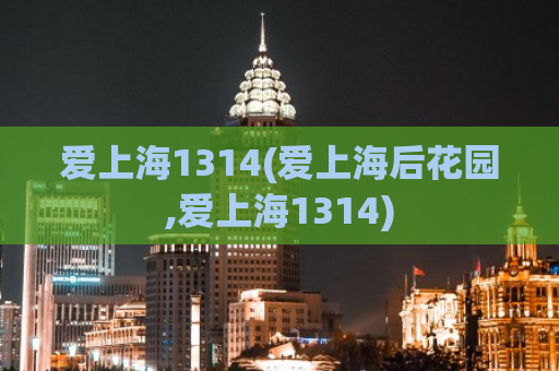 爱上海1314(爱上海后花园,爱上海1314)