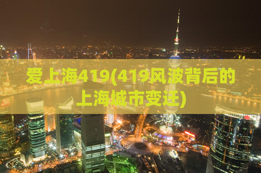 爱上海419(419风波背后的上海城市变迁)